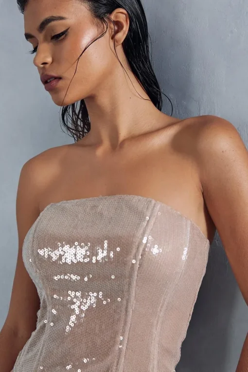 Premium Sequin Structured Corset Top