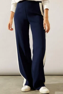 Premium Side Stripe Elastic Wide Leg Trouser