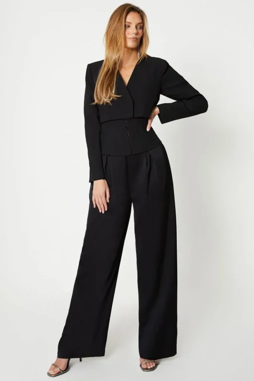 Premium Tailored Corset Peplum Blazer