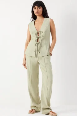 Premium Wide Leg Mid Waist Trouser