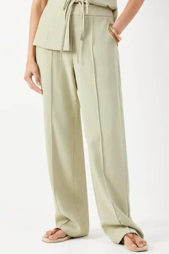Premium Wide Leg Mid Waist Trouser
