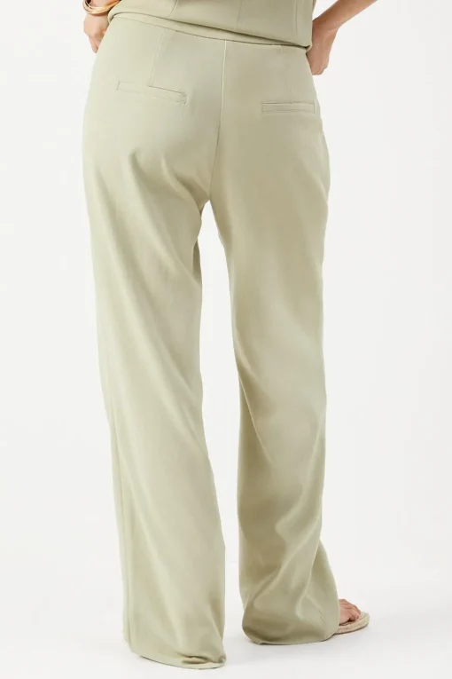 Premium Wide Leg Mid Waist Trouser