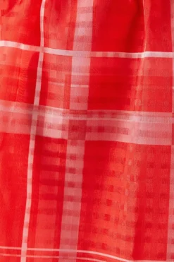 Print Organza Square Neck Mini Smock Dress