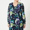 Printed Frill Shift Dress