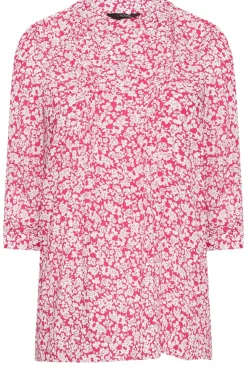 Printed Pintuck Blouse