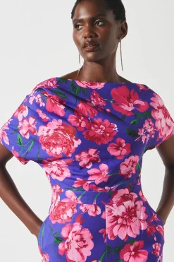 Printed Pleat Off The Shoulder Jumpsuit