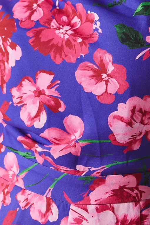 Printed Pleat Off The Shoulder Jumpsuit