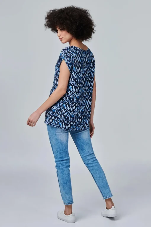 Printed Top With Zip Detail