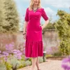 Puff Sleeve Vintage Cord Dress