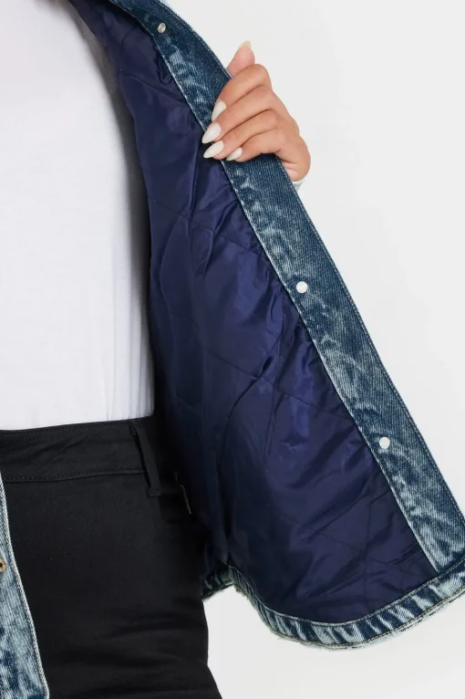 Quilted Denim Shacket