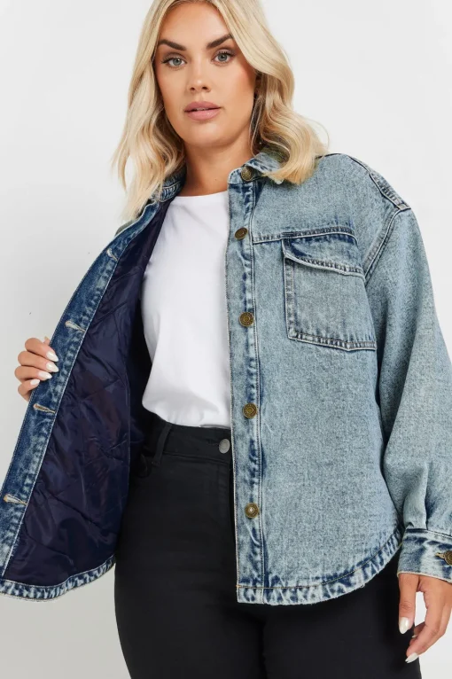 Quilted Denim Shacket