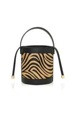 "Anse' Tiger Print Bucket Bag