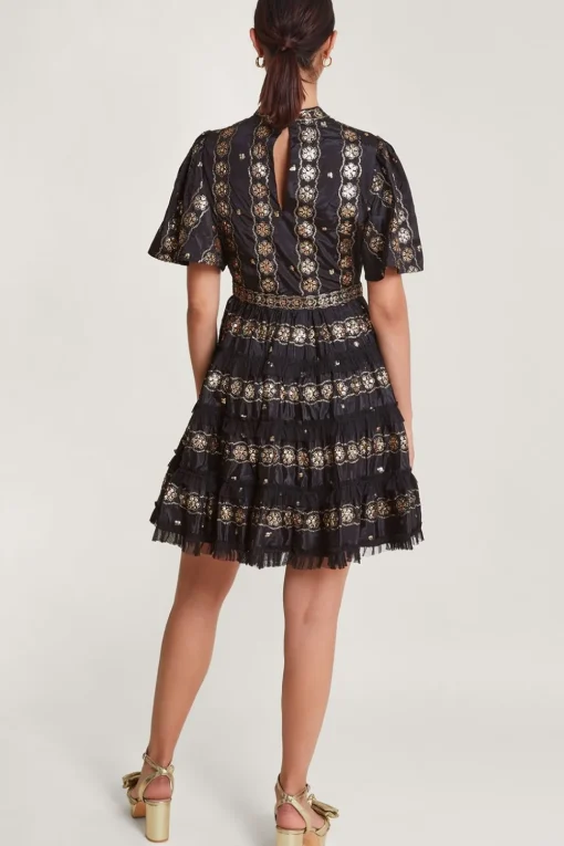 Raelyn Embellished Ruffle Dress
