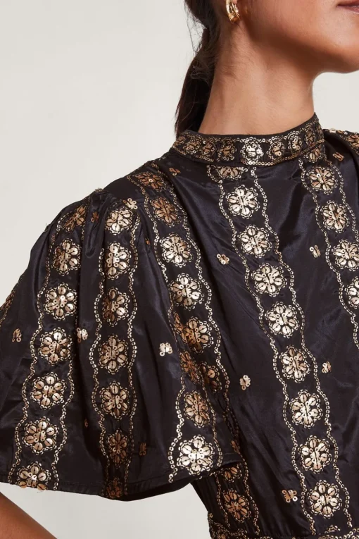 Raelyn Embellished Ruffle Dress