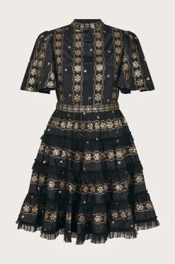 Raelyn Embellished Ruffle Dress