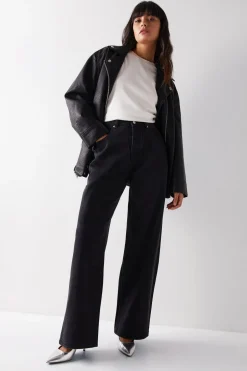 Raw Denim Straight Leg Jean