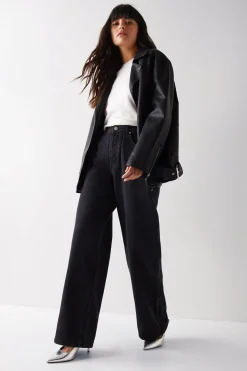 Raw Denim Straight Leg Jean