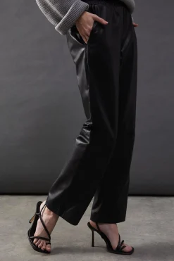 Real Leather Straight Leg Jogger