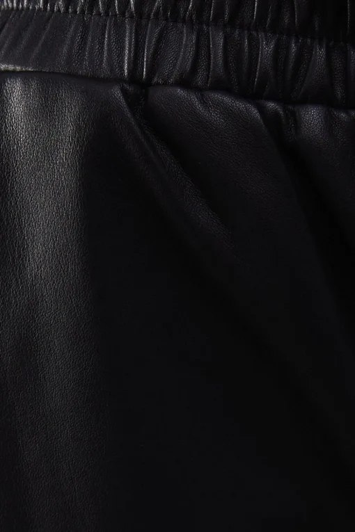 Real Leather Straight Leg Jogger