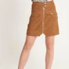 Real Suede Zip Skirt