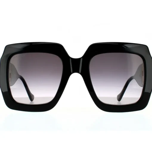 Rectangle Black Grey Gradient Sunglasses