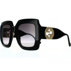 Rectangle Black Grey Gradient Sunglasses