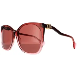 Rectangle Burgundy Red Sunglasses