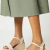 Rene Woven Front Medium Wedge Sandals