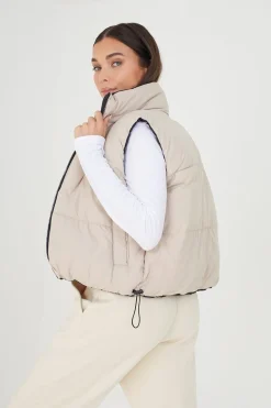 Reversible Cropped Padded Gilet