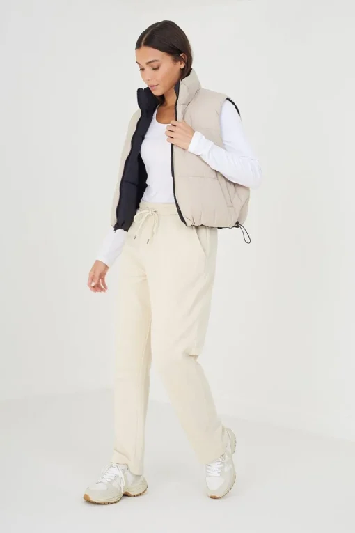 Reversible Cropped Padded Gilet