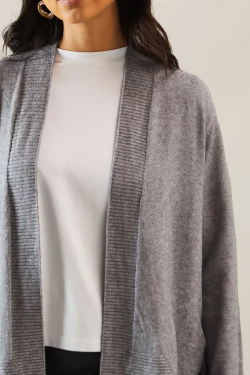 Rib Edge to Edge Longline Cardigan