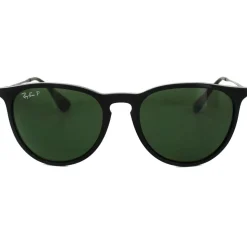 Round Black Green Polarized Erika 4171 Sunglasses