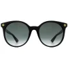 Round Black Grey Gradient Sunglasses