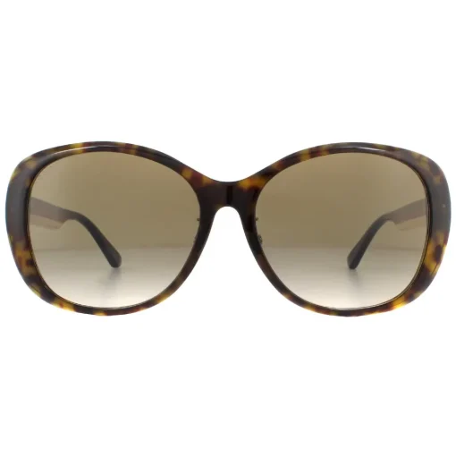 Round Dark Havana Brown Gradient Sunglasses