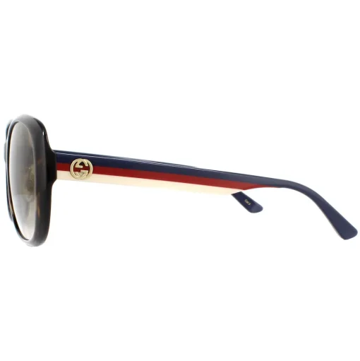 Round Dark Havana Brown Gradient Sunglasses