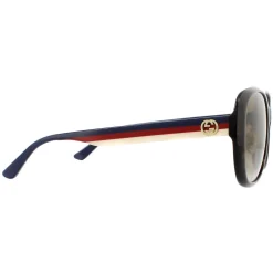 Round Dark Havana Brown Gradient Sunglasses