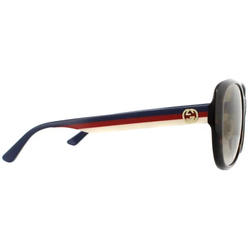 Round Dark Havana Brown Gradient Sunglasses