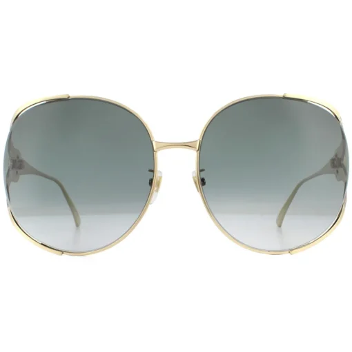 Round Gold Grey Gradient Sunglasses