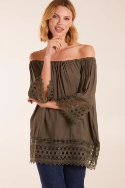 Round Neck Detail Blouse