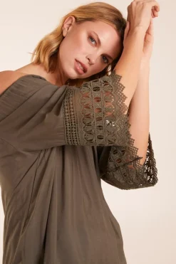 Round Neck Detail Blouse