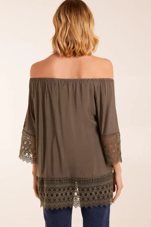 Round Neck Detail Blouse