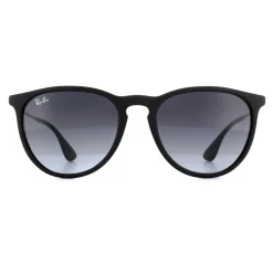 Round Rubberised Black Grey Gradient Erika 4171 Sunglasses