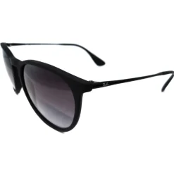 Round Rubberised Black Grey Gradient Erika 4171 Sunglasses