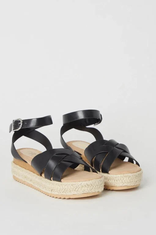 Rudi Interwoven Espadrille Wedge Sandals