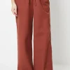 Ruffle Hem Wide Leg Trouser
