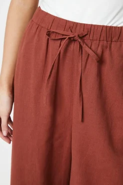 Ruffle Hem Wide Leg Trouser