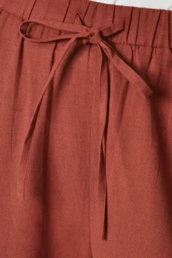 Ruffle Hem Wide Leg Trouser