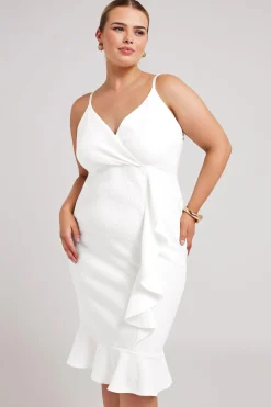 Ruffle Jacquard Dress