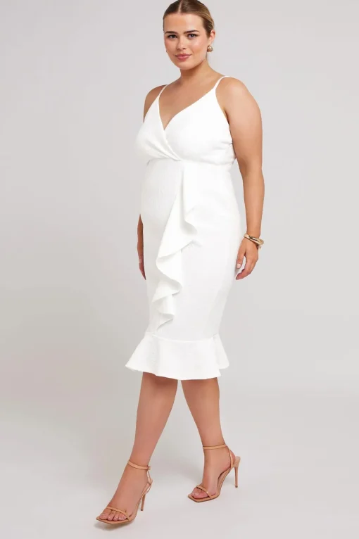 Ruffle Jacquard Dress
