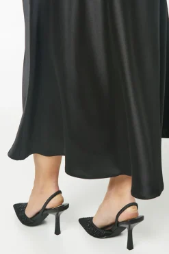 Sadie Diamante Mesh Slingback Pointed Court Shoes